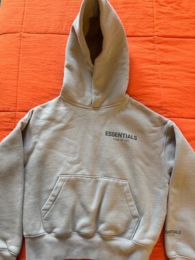 ESSENTIALS Fear of God Kids Hoodie - Light Gray